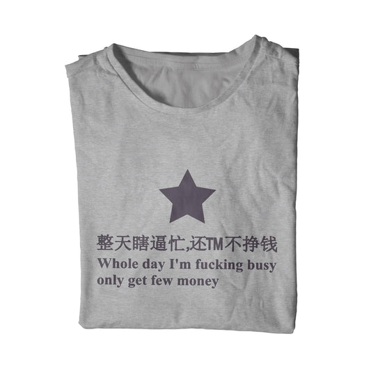 Whole Day I'm Fucking Busy Only Get Few Money Star Unisex T-Shirt