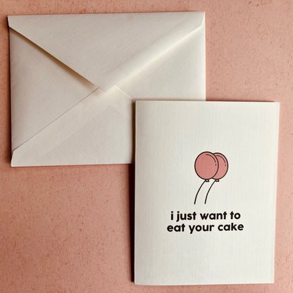 and by cake I mean butt - birthday card, 'significant' others