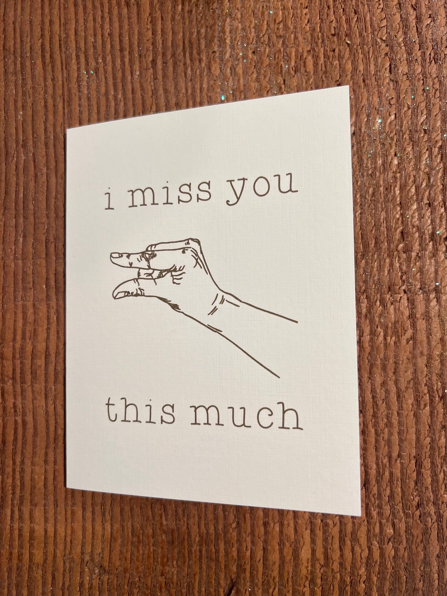 i miss you this much - mean 'missing' you, breakup/divorce, moving, graduation, retirement card