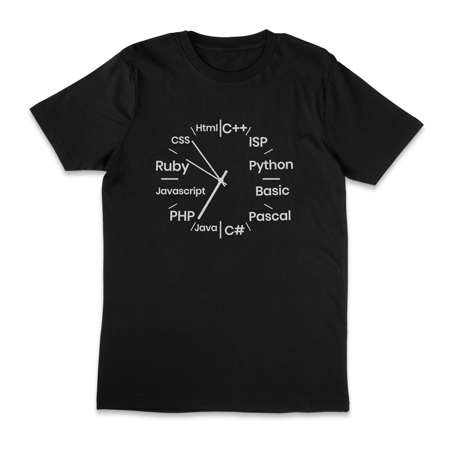 Breanna's Programming Languages Clock Unisex T-Shirt