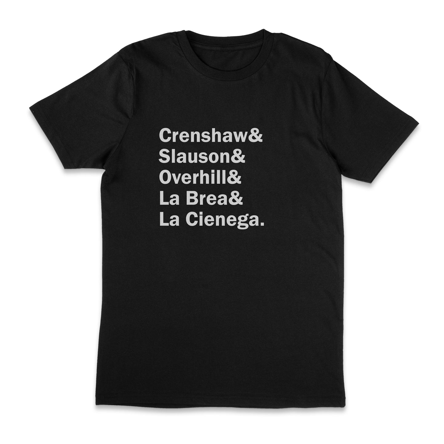 Black Beverly Hills Street Names Unisex T-Shirt