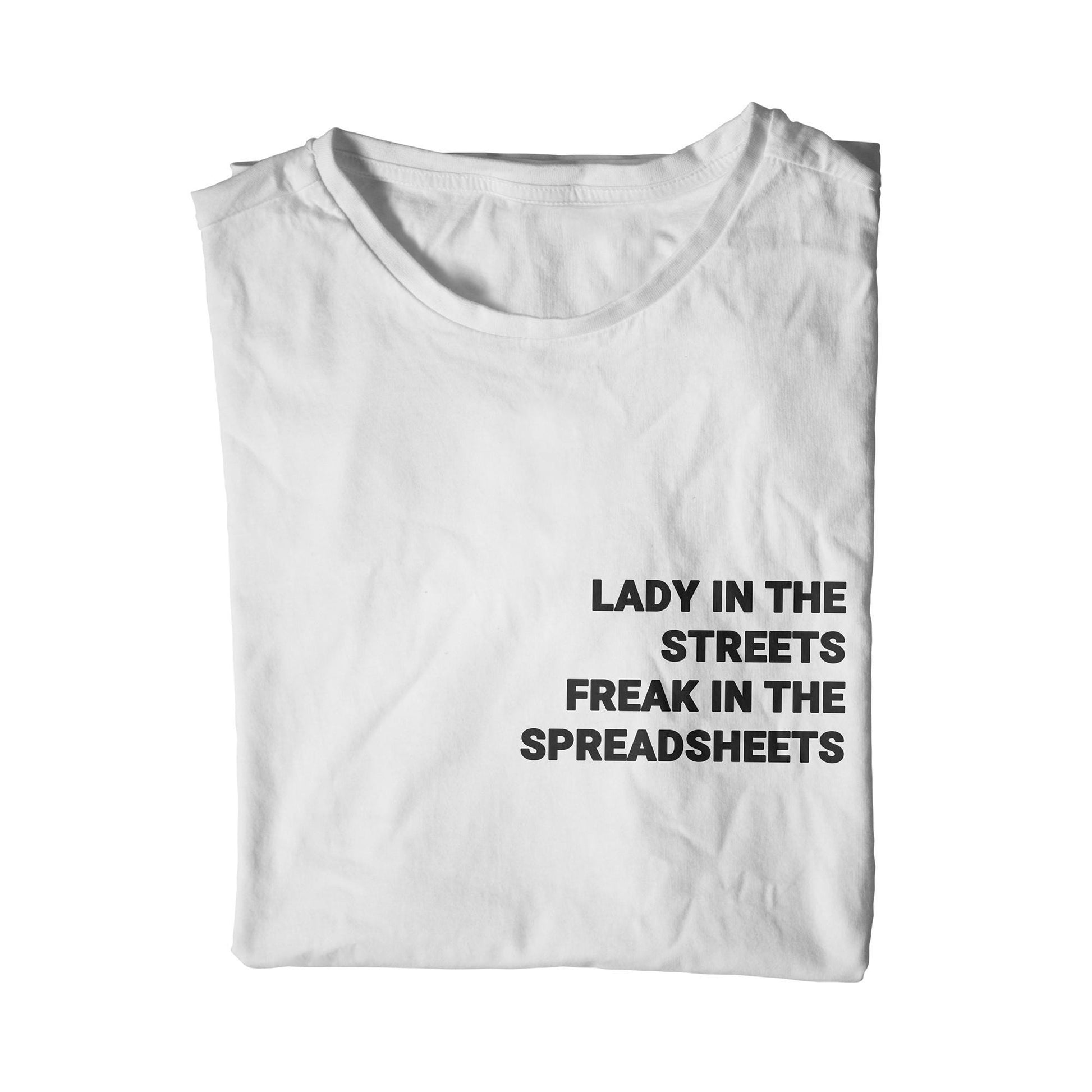 Lady In The Streets Freak In The Spreadsheets T-Shirt